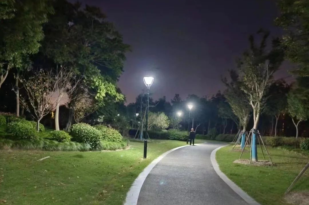 上海奉賢區(qū)金匯鎮(zhèn)賢雅苑綠地60個庭院照明燈正式亮燈---豐朗光電